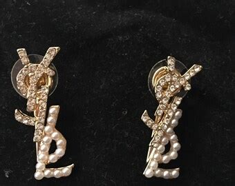 ysl earrings etsy|ysl earrings for sale.